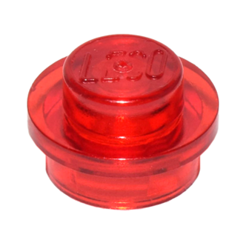 Plaat, Rond 1x1 Trans Red
